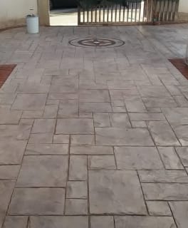 Pavimento in cemento stampato, Villaggio Mosè (AG)